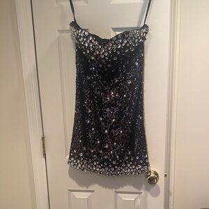 Boutique Black Sequin Dress
